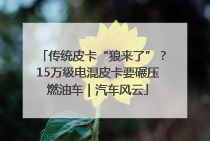 传统皮卡“狼来了”？15万级电混皮卡要碾压燃油车｜汽车风云